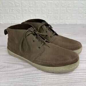 Teva Canyon Life Chukka Boots Men 11.5 Chocolate Chip Leather Suede Lace Up Flat